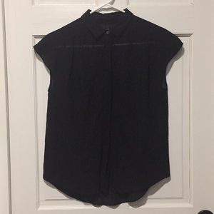 Madewell short-sleeved dotted silk blouse